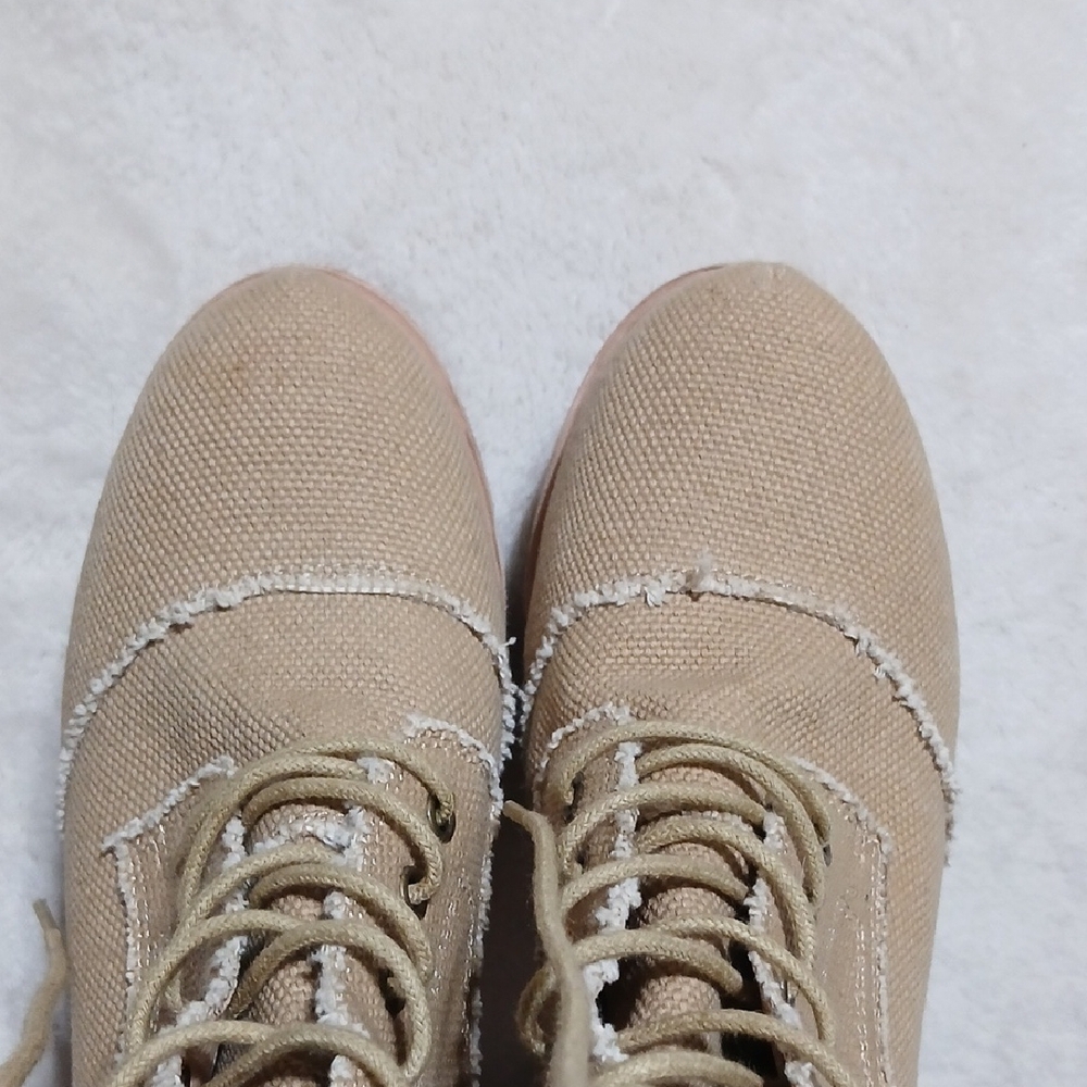 Zigi Jhanny Tan Lace-Up Platform Boots Size 9 - Picture 6 of 9